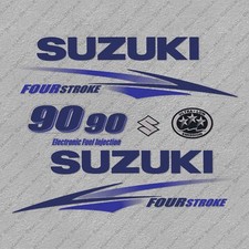 Suzuki 90HK Four Stroke Utombordare   Dekaler Sticker Set  Vit