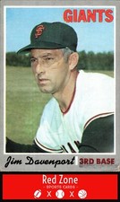 1970 Topps - #378 Jim Davenport VG/EX.