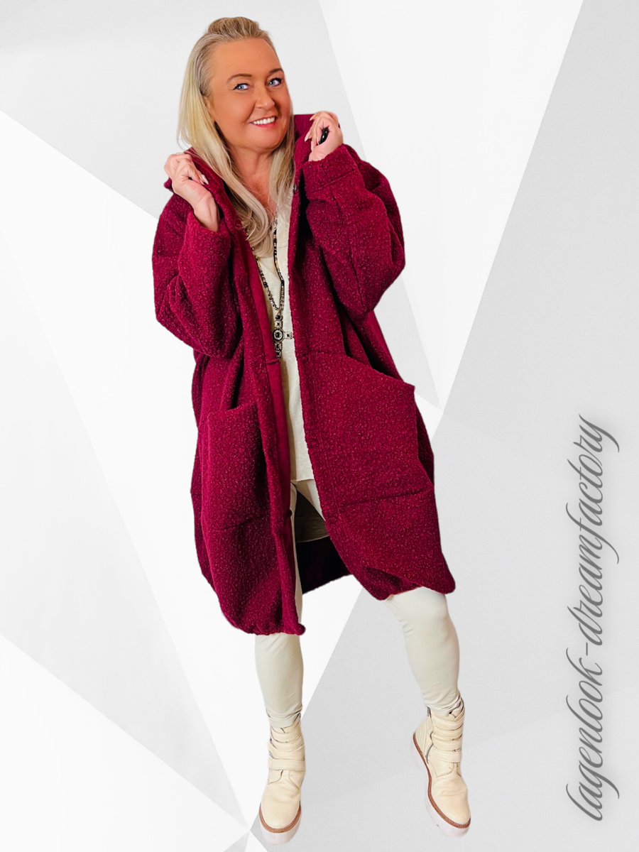 Myo Ballon-Mantel-Jacke Oversize Hood Boucle 46 48 50 52 54 56
