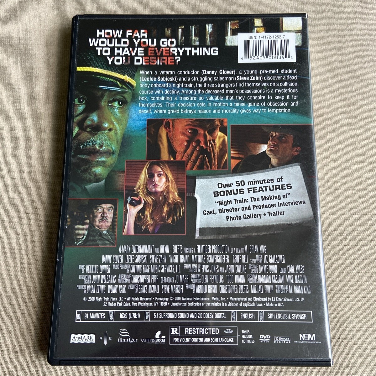 Night Train (DVD 2009) Mystery Thriller Danny Glover Leelee