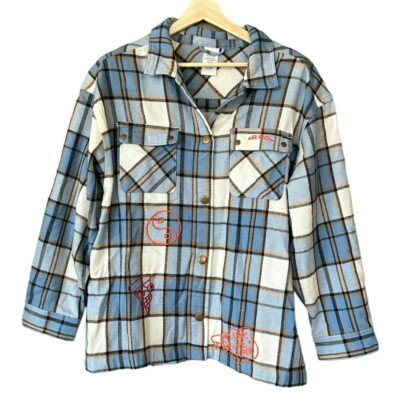Disney Pandamonium Flannel Snap Up Shirt Jacket Womens L