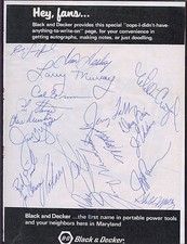 1977 Oakland A's Black & Decker Paper Ad Autographed 19 Signatures Hologram