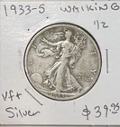 1933 S Walking Liberty Silver Half Dollar 50C