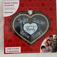 Christmas Personalized Tree Ornament Heart Hanging Family Holiday Ornament