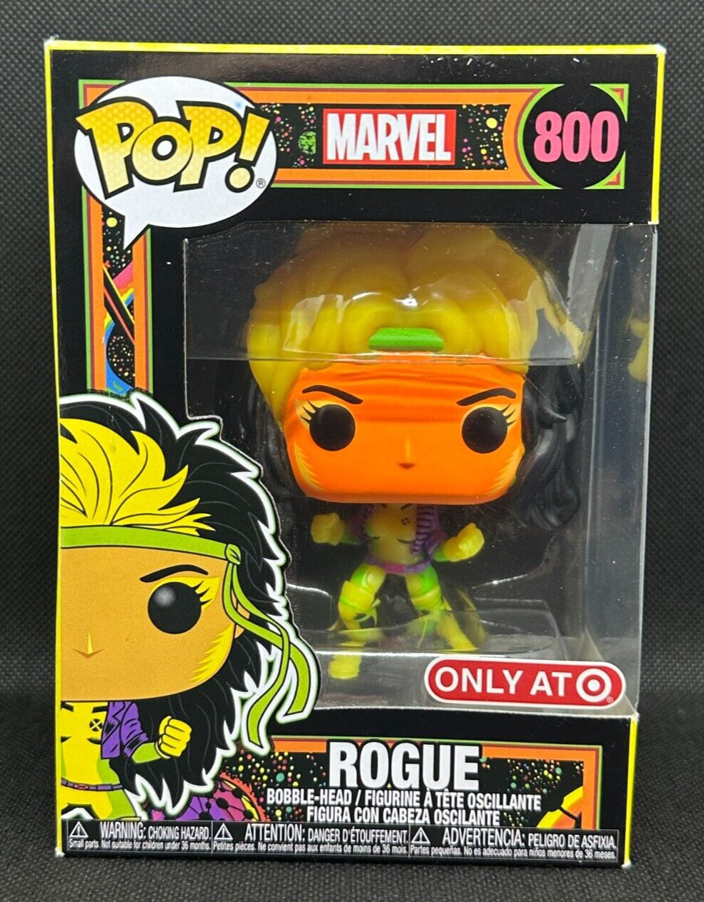 Funko Pop Rogue 800 Marvel Target Exclusive Black Light Bobble-Head Figure