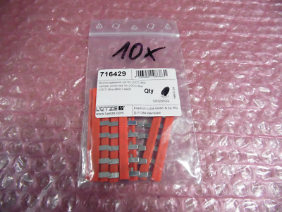 Lütze 76429, LOCC-Box-BKR, Isolierte Brückungskämme 8-polig Rot Neu QTY 10