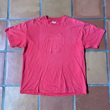 Vintage Hanes Men’s XL Faded Red T Shirt Embossed Wolf Made In USA Single Stitch