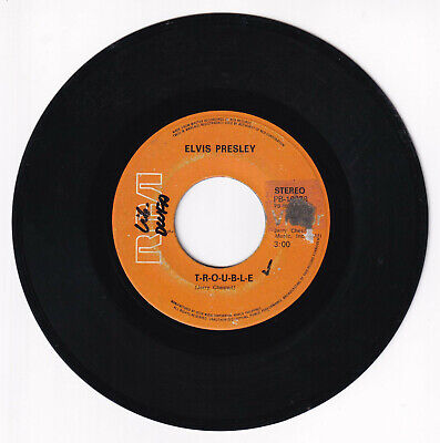 Elvis Presley Mr. Songman & Trouble 45 Rpm Vinyl Record 