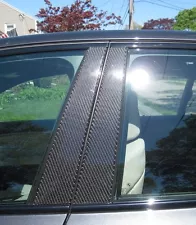REAL CARBON FIBER Pillar Posts 6PCS Door Trim FOR Ford Ranger Crew 2019-2023