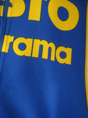 Maillot Cycliste Vintage Castorama Années 80 Par Nalini - Bleu, Taille 5/XL, Oldschool