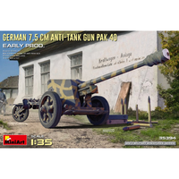 German 7,5 Cm ANTI-TANK Gun Pak 40 Kit 1:35 Miniart Kit Mezzi Militari -D- Neues
