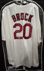 Lou Brock St. Louis Cardinals Autographed Baseball Jersey JSA Authenticated