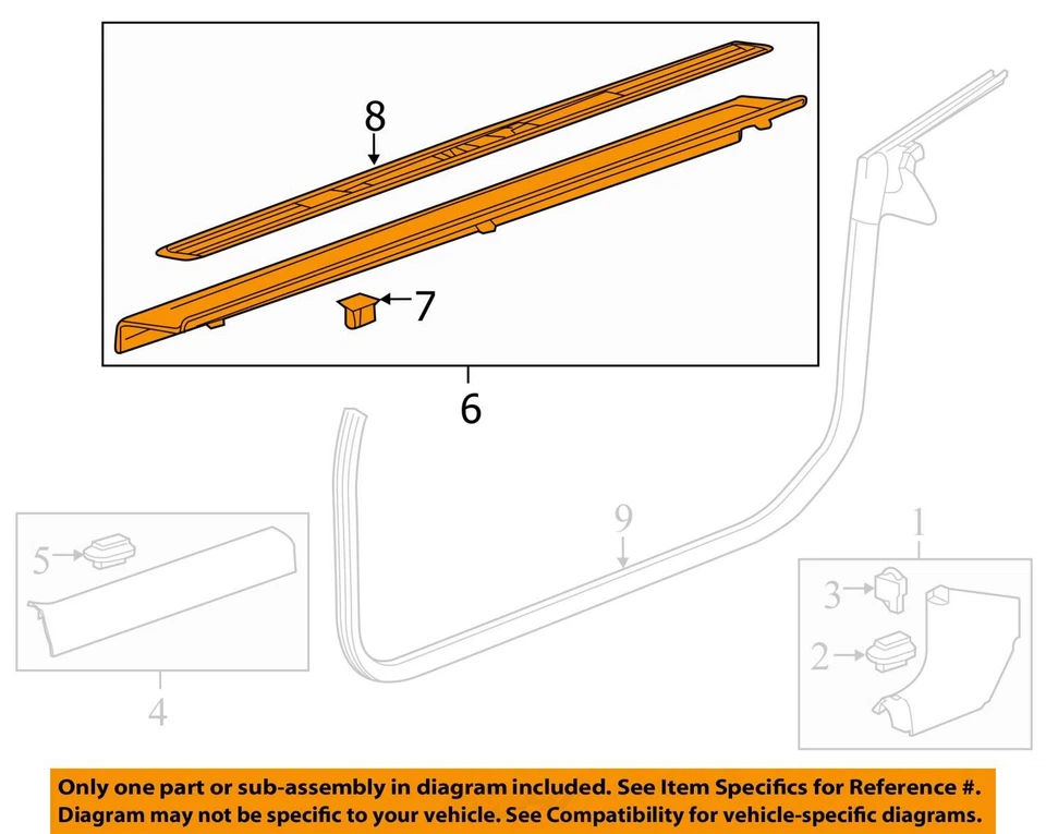 Se adapta * Placa de alféizar derecho Chevy Camaro 2012 92249079 - nuevo OEM Foto 3 de 4