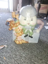 Vintage Humpty Dumpty Tea Pot Feitx Multicolor Ceramic  6.5' with Certificate