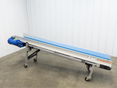 EMI Plastics EAF-12-96-20 Incline Belt Conveyor 12''W x 96''L 24FPM 230/460V 3PH