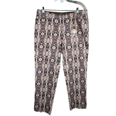 Robert Graham Kayla Pants Womens 12 Multi NWT Reptile Print Stretch Ankle
