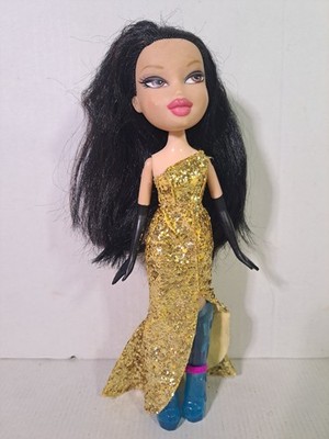 bratz yasmin 2001 mga puppe gold rot teppich stil kleid gebraucht