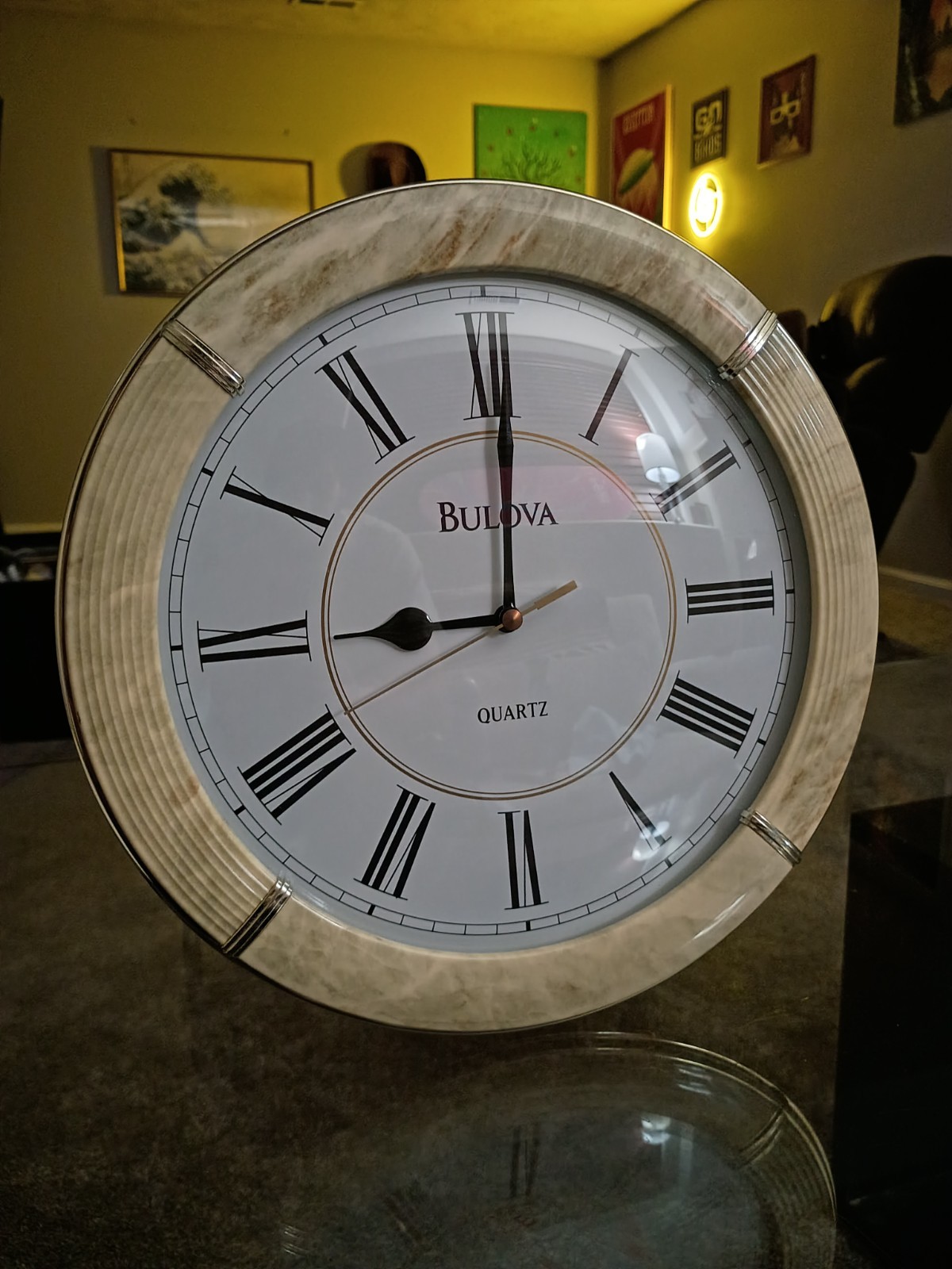 bulova quartz wall clock vintage