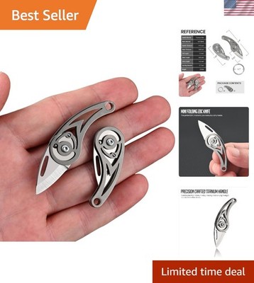 Everyday Carry Small Pocket Knife: Trendy Titanium Keychain Gift for Men & Women