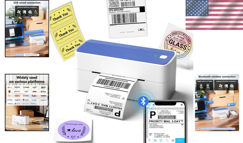 High-Speed Wireless Label Printer for 4x6 Shipping - Ideal for eBay & UPS - Image 2 of 4