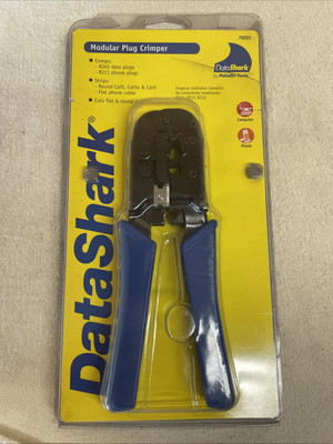 DATA SHARK  70005 RJ45 and RJ11 Crimping With built in Cable Cutting blade
