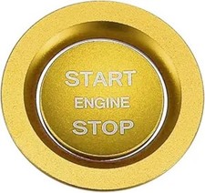 Engine Start Stop Button Cover Kit One Click Push Start Butto Color: Gold Tone