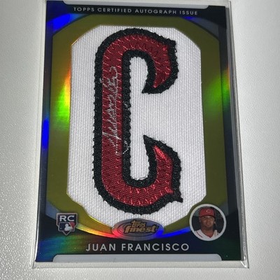 2010 TOPPS FINEST AUTO LETTER C GOLD REFRACTOR JUAN FRANCISCO #d 08/10 Reds