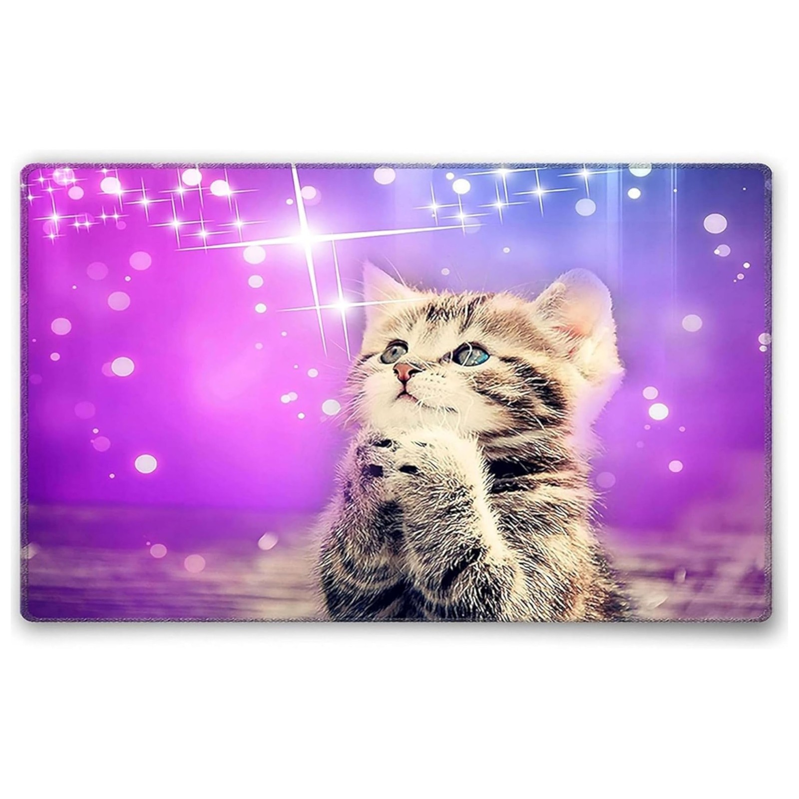 Tapis de souris L motif chat avec surface fluide et antidérapante