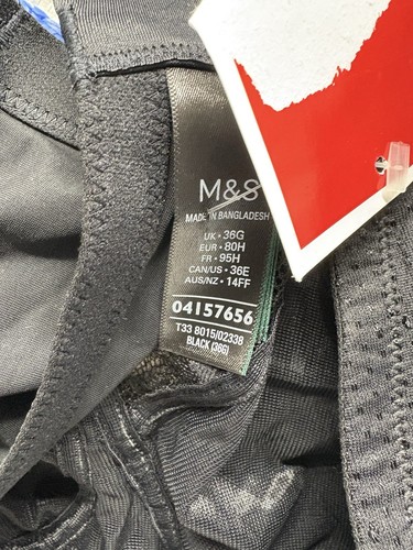 Marks & Spencer ungepolsterter Vollschalen-BH ohne Bügel Spitze UK 36 G schwarz - Bild 8 von 9