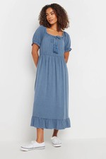 M&Co Women's Tassel Detail Smock Dress