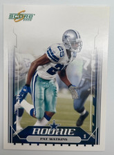2006 Score Pat Watkins #435 Rookie RC Dallas Cowboys Football Card. rookie card picture