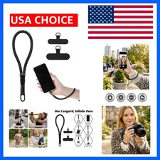Phone Wristlet, Black Phone Wrist Strap, 7.3inch Adjustable Cellphone Wrist L...