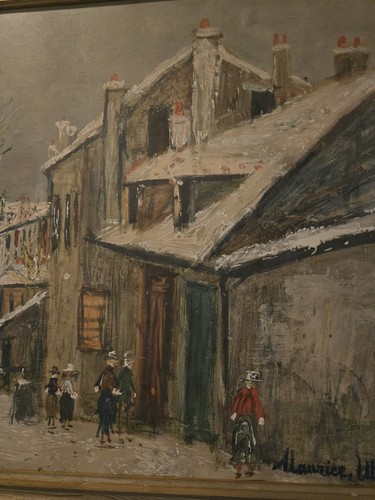 vintage Maurice Utrillo print "Maison Mime" 23 x 20 framed 28 x 24 - Picture 4 of 8