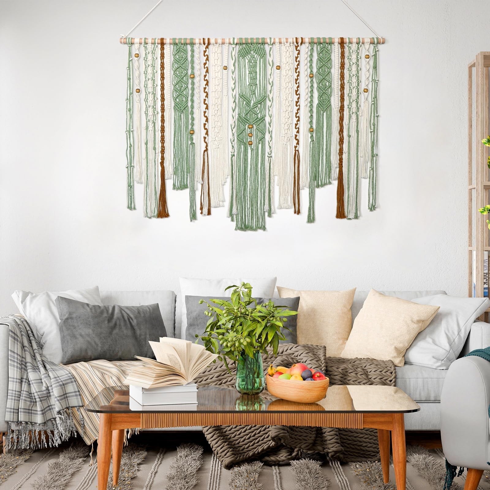 Macrame Wall Hanging Large Wall Art Handmade Woven Tapestry Boho Tapestry Mac...