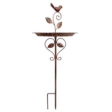Decorative Iron Bird Feeders for Gardens Durability Vintage with Drain Holes