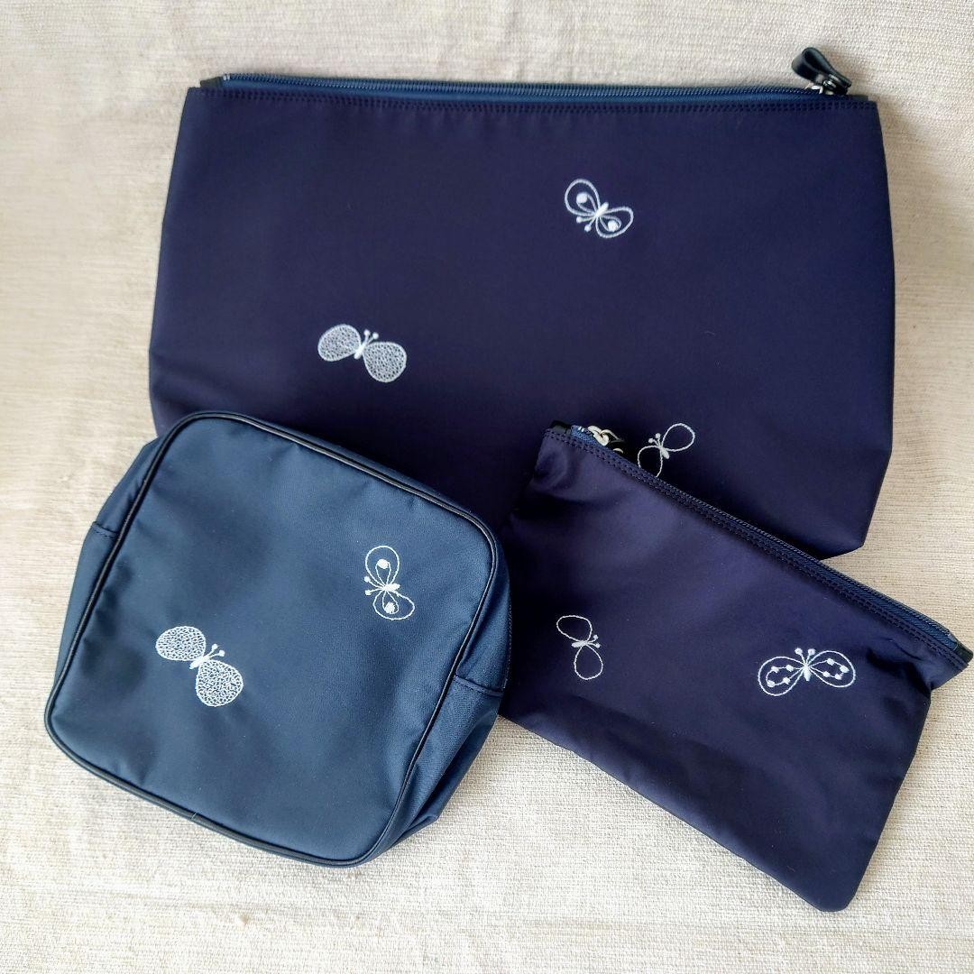 Mina Perhonen Androsophy Pouch Set Navy
