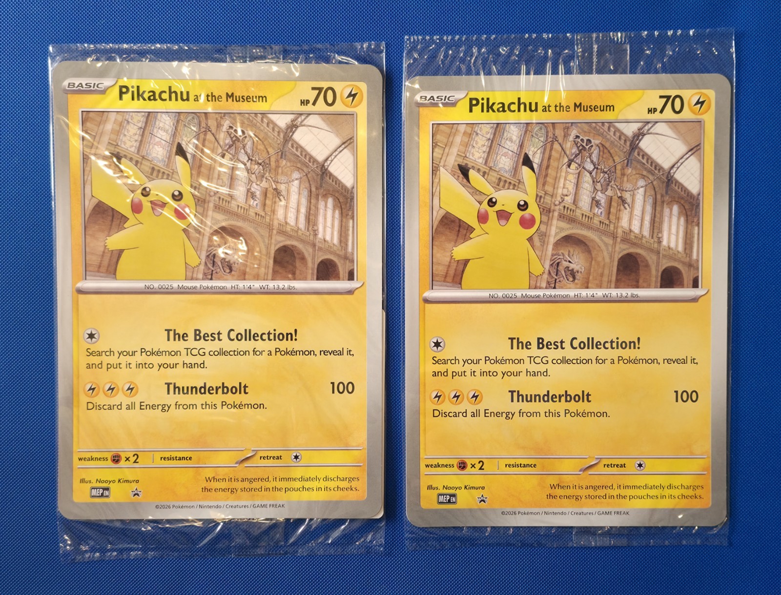 Pikachu At The Museum Jumbo Promo card x2 [NEW SEALED][2 CARDS]