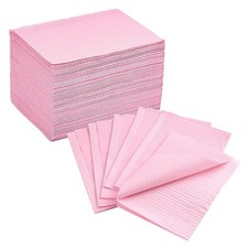50Pcs Disposable Pink Nail Art Table Mats Waterproof Foldable Dental Bibs Tattoo
