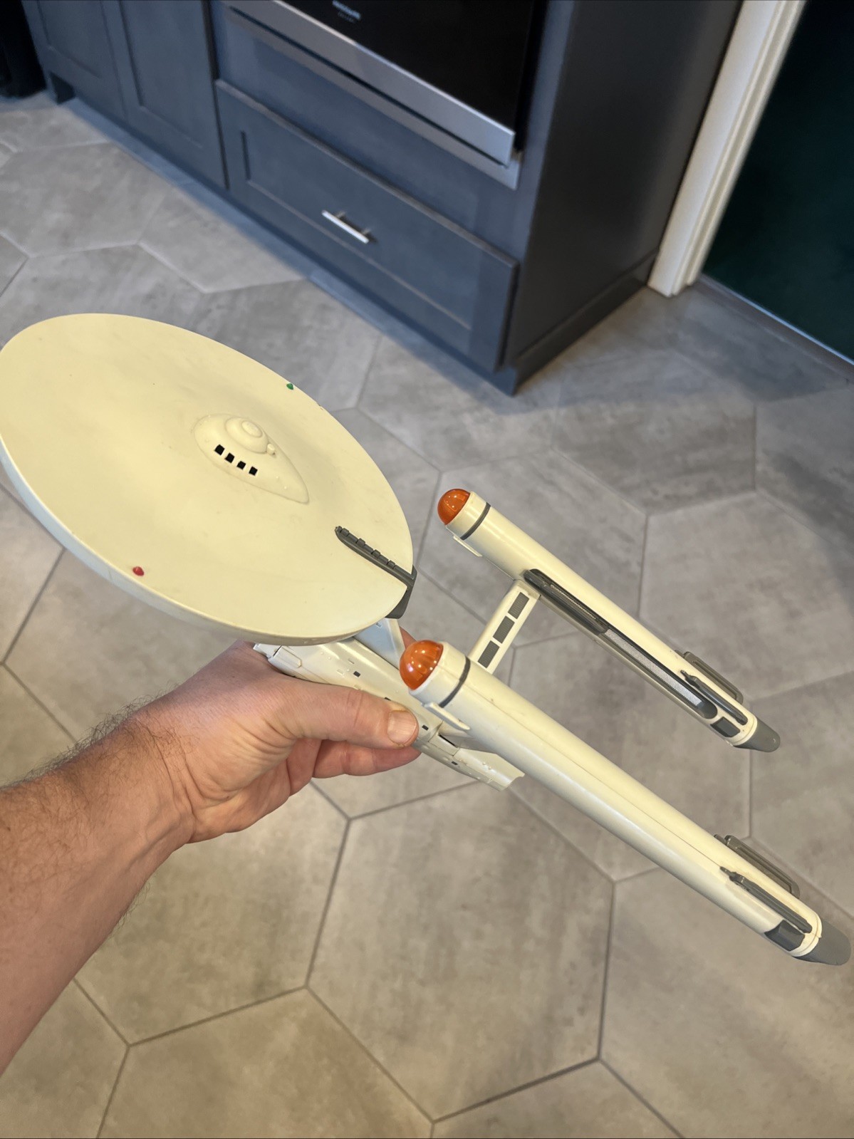 🐸 1995 18 " Paramount Star Trek Enterprise 1701 model 4 lights & Sounds