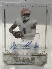 VERNON HARGREAVES 2016 LEAF TRINITY AUTO RC - BUCS GATORS CLEAR GOLD #d/10