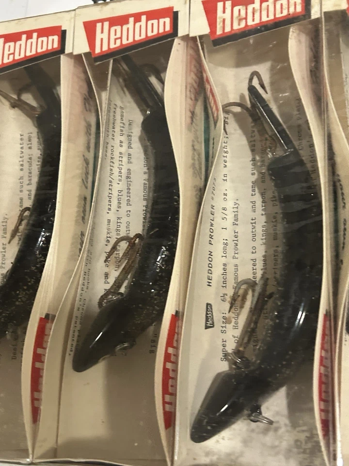 PACOTE COMPLETO SELADO REVENDEDOR DE 6 iscas de pesca Heddon MUSKY Prowler 7075 PRETO - Imagem 3 de 4