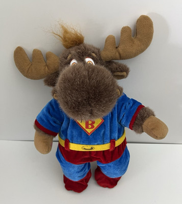 Animaland Nanco Moose 15'' Plush 2005 Stuffed Animal Superhero B Costume Outfit
