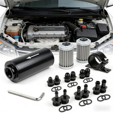 10 Micron Inline Fuel Filter With 6an 8an 10an Fitting Adapter Filter Element