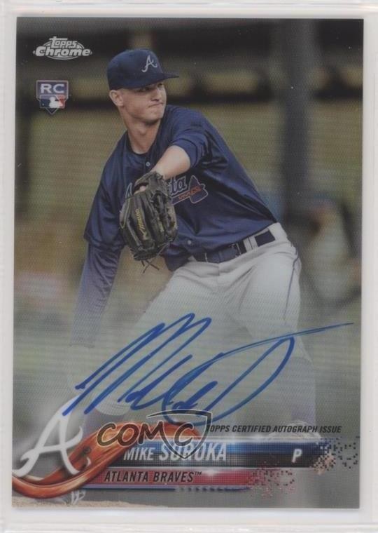 2018 Topps Chrome Rookie Auto Refractor 452/499 Mike Soroka #RA-MS Auto RC 0d3