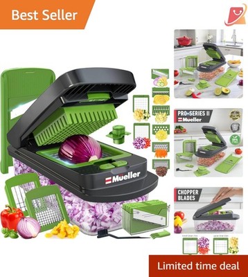 Pro-Series Vegetable Chopper Stainless Steel 10-in-1 Multi-Use Kitchen Tool