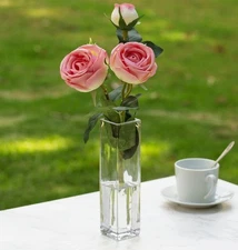 Enova Floral 28" Artificial Silk Rose Flower Stem for Home Wedding Decor