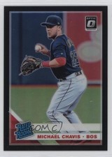 2019 Panini Donruss Optic Rated Rookies Black Prizm /25 Michael Chavis #81 r9d
