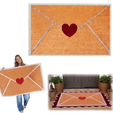 Red Love Heart Welcome Floor Mats Valentine~Rug Non-Slip Entrance Door