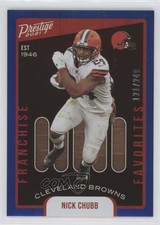 2021 Panini Prestige Franchise Favorites Xtra Points Blue /249 Nick Chubb 04yw
