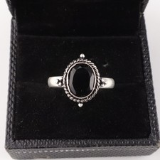 Black Onyx Gemstone 925 Sterling Silver Ring Handmade Jewelry Ring Gift
